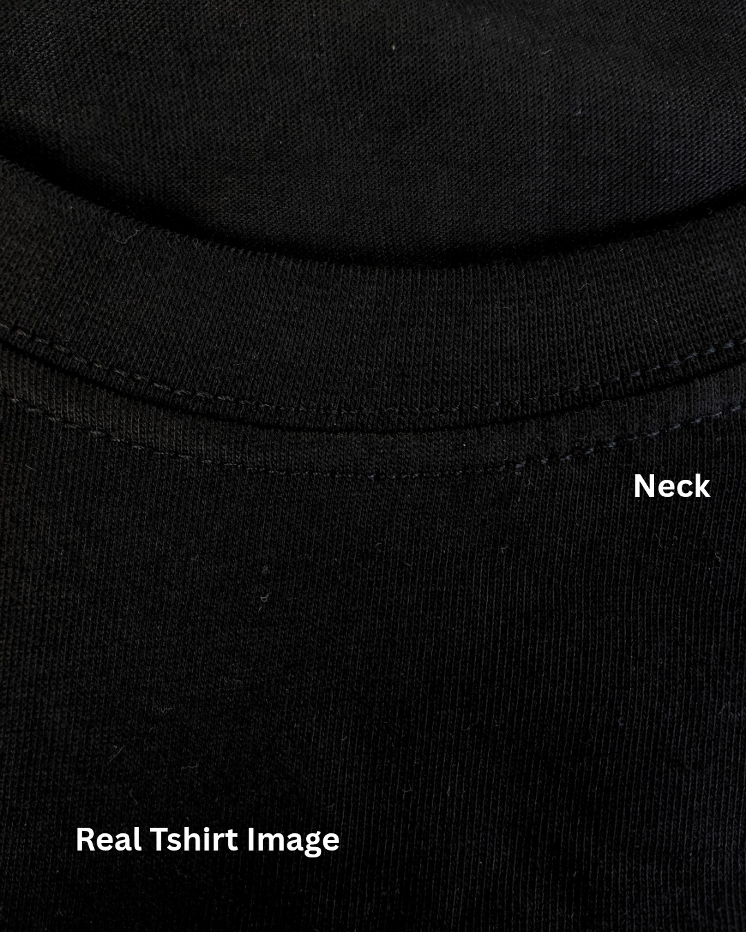 Limitless State Plain Cotton Round Neck T-Shirt - Black