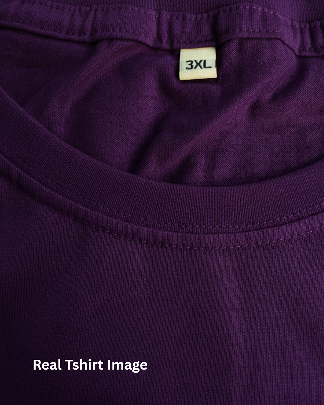 Limitless State Plain Cotton Round Neck T-Shirt - Purple