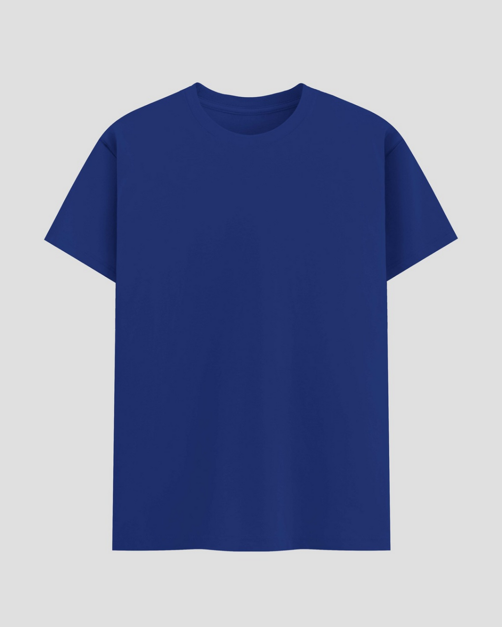 Limitless State Plain Cotton Round Neck T-Shirt - Royal Blue