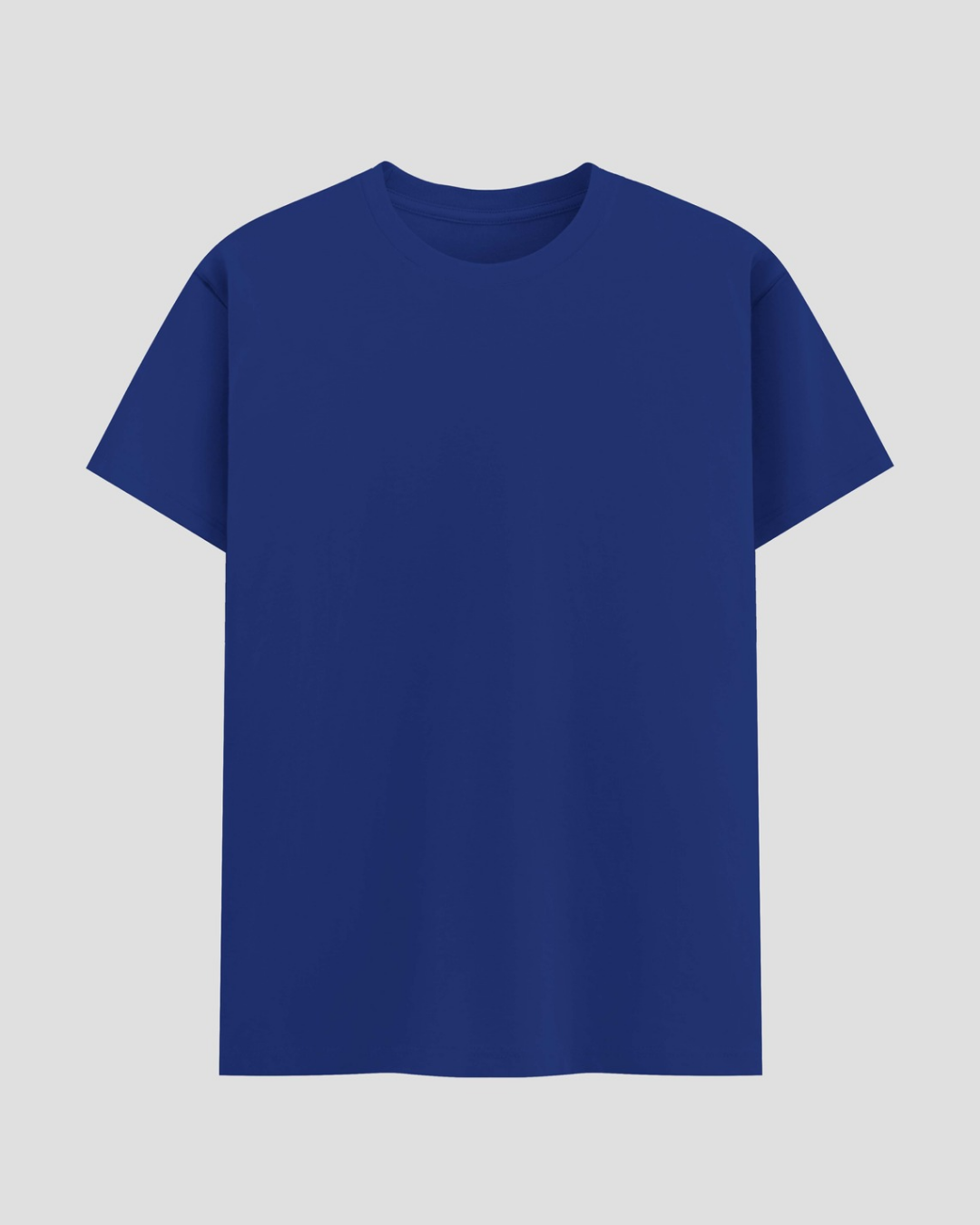 Limitless State Plain Cotton Round Neck T-Shirt - Royal Blue
