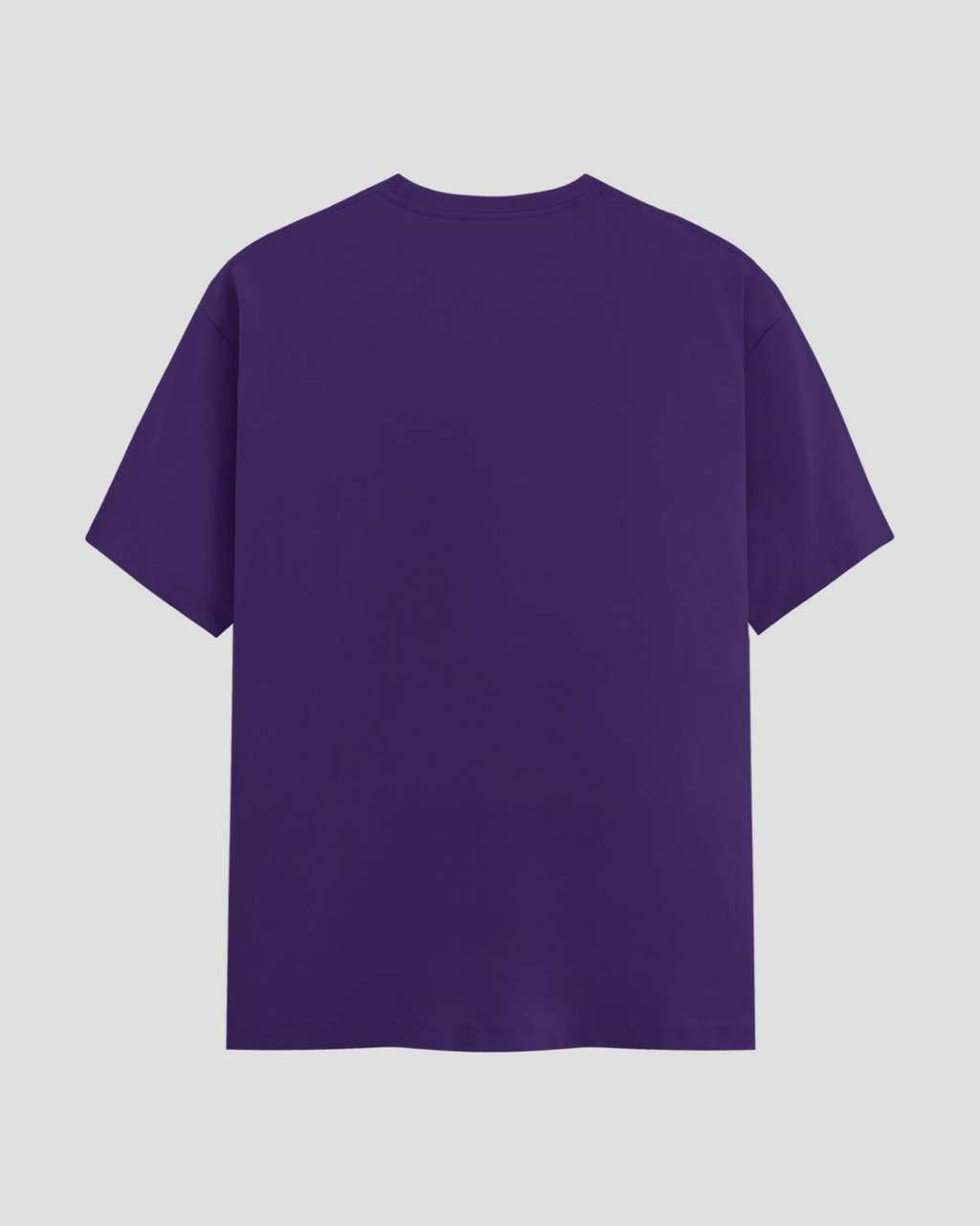 Limitless State Plain Cotton Round Neck T-Shirt - Purple