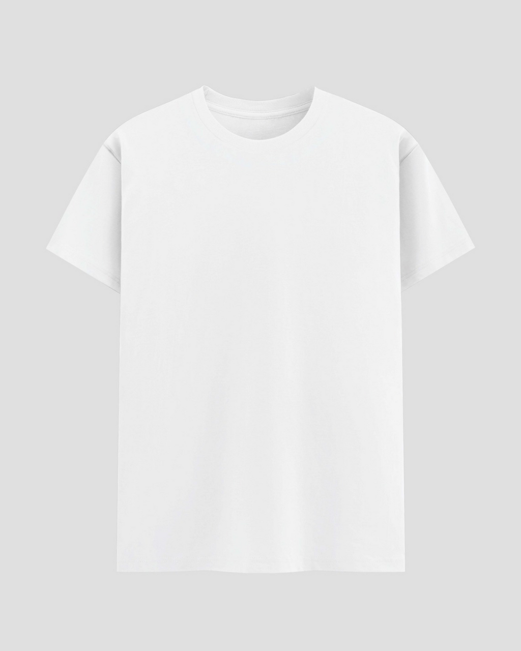 Limitless State Plain Cotton Round Neck T-Shirt - White