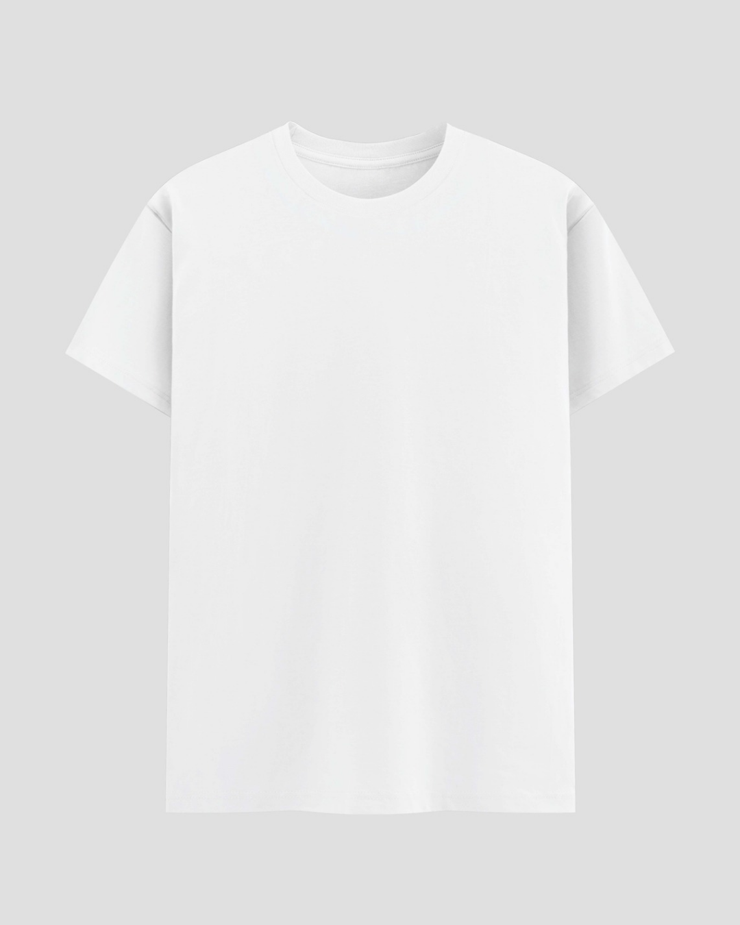 Limitless State Plain Cotton Round Neck T-Shirt - White