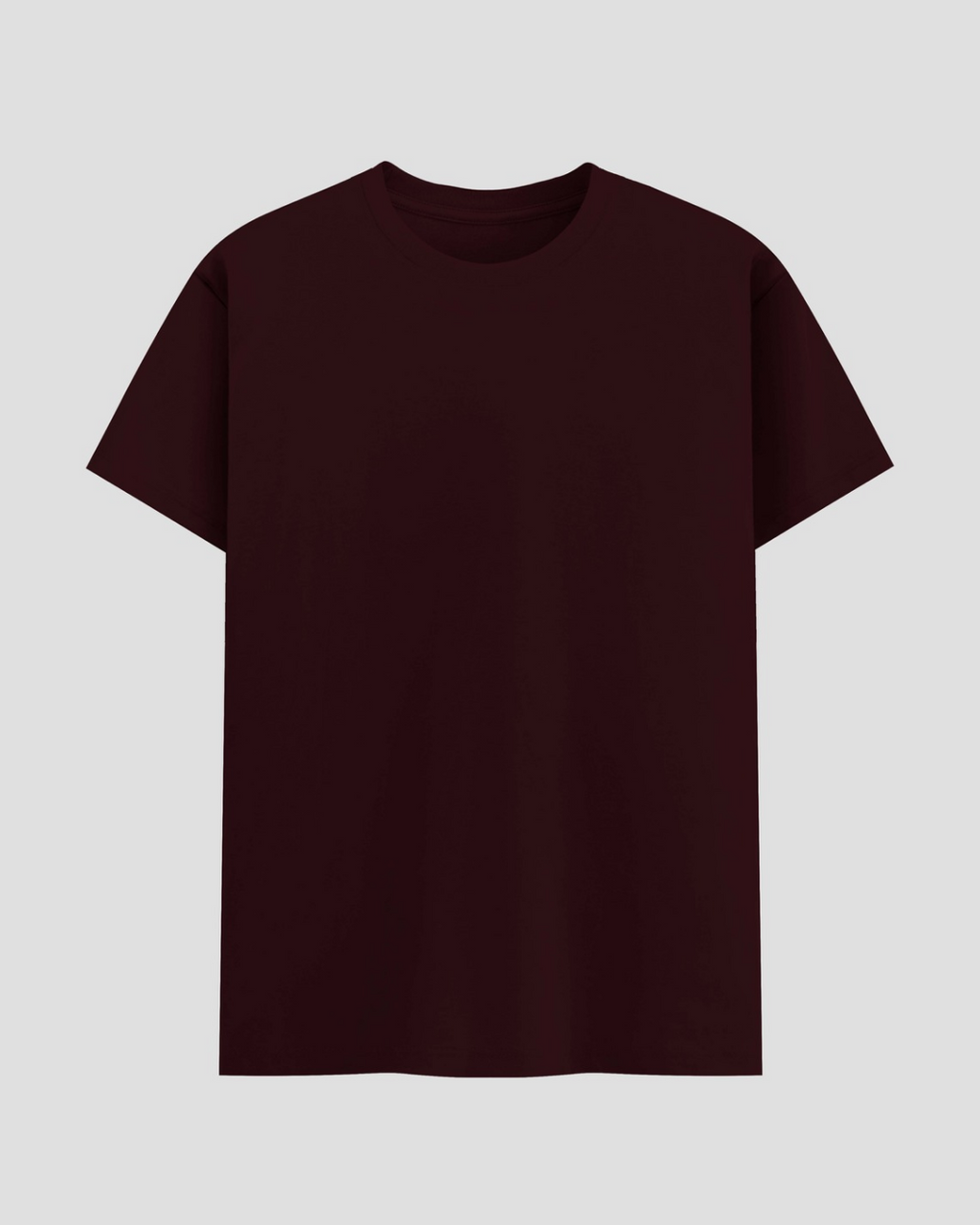 Limitless State Plain Cotton Round Neck T-Shirt - Maroon