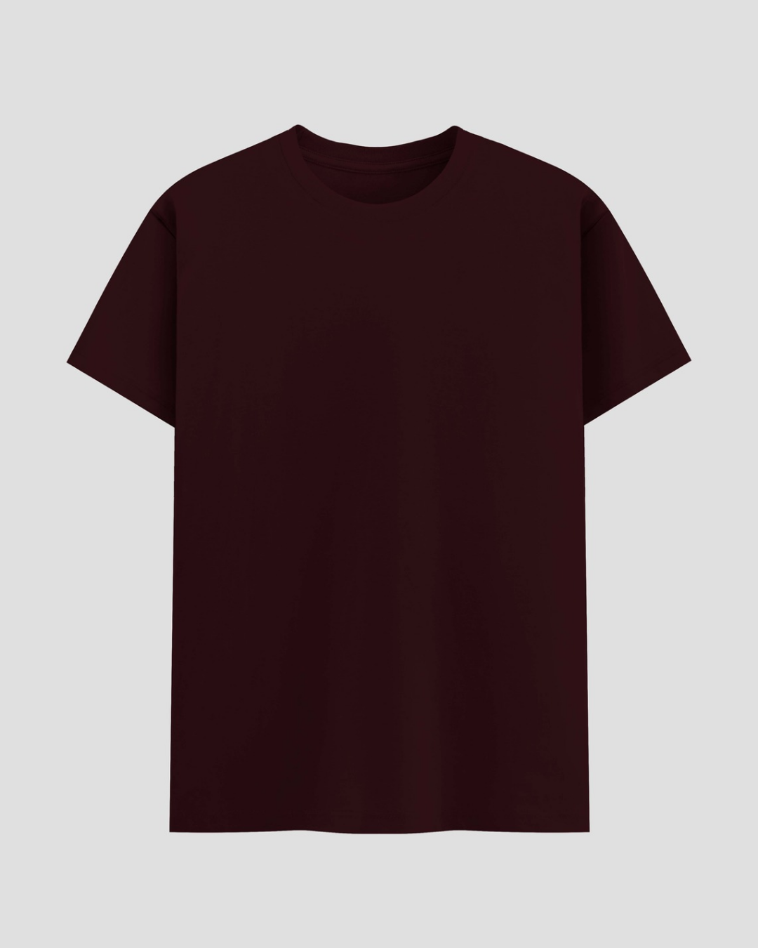Limitless State Plain Cotton Round Neck T-Shirt - Maroon