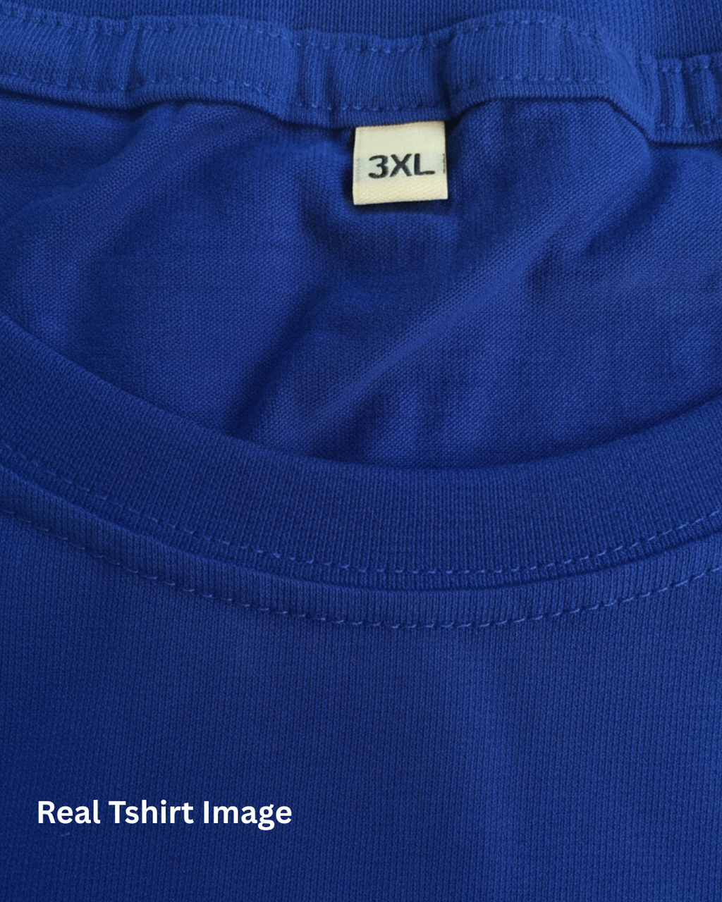 Limitless State Plain Cotton Round Neck T-Shirt - Royal Blue