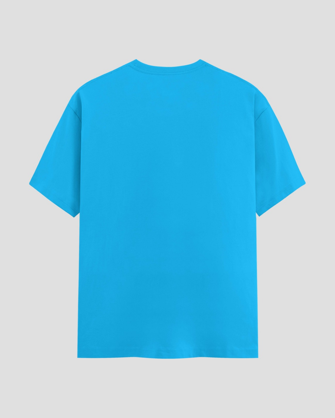 Limitless State Plain Cotton Round Neck T-Shirt - Skyblue
