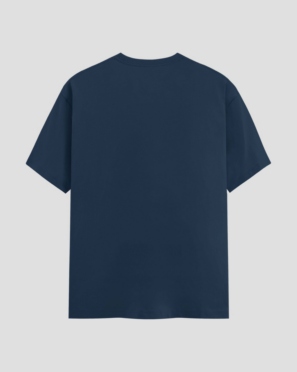 Limitless State Plain Cotton Round Neck T-Shirt - Navy Blue