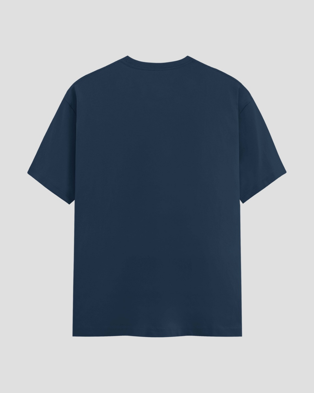 Limitless State Plain Cotton Round Neck T-Shirt - Navy Blue